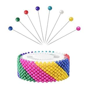 RIANZ® Pack of 480 Bell Pins - Mixed Colour - Pearl Head Pins - Sewing ...