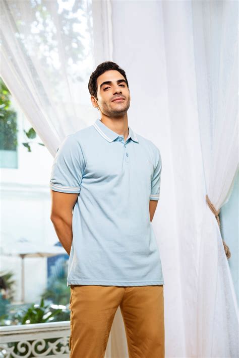 Men's Casual Slim Fit T-Shirt Half Sleeves Polo Neck Solid Pure Cotton ...