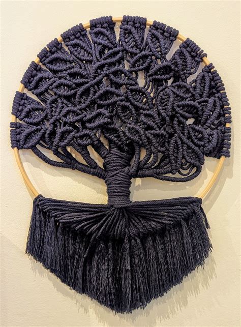 Macrame Tree of Life Tutorial On 8 Inch Hoop 的图像结果
