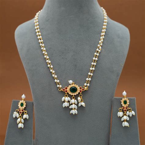 KH101467 - Pearl Necklace Earrings set – Zilmor