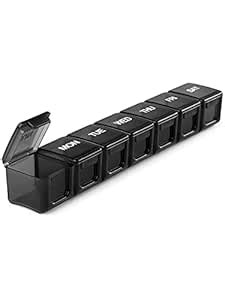 Extra Large Weekly Pill Organizer, BUG HULL XL 7 Day Daily Pill Box ...