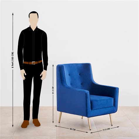 Buy Velvetica Fabric Lounge Chair - Blue from Home Centre at just INR ...