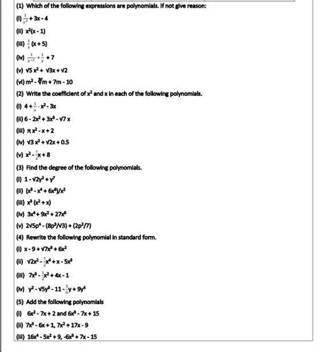 Polynomials Problems. - Brainly.in