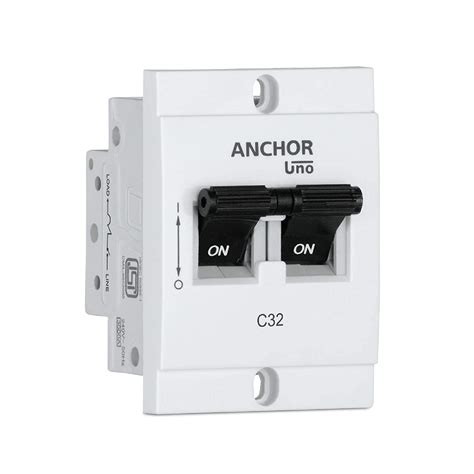Anchor by Panasonic UNO Mini Modular 32 Amp Double Pole C Curve MCB ...