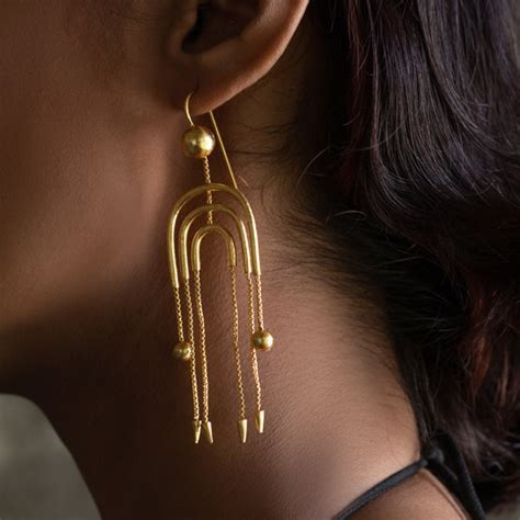 DECO Gold Flapper Earrings – Baka