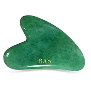 RAS LUXURY OILS Jade Gua Sha Face Massager Tool For Glowing Skin ...