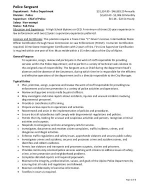 Fillable Online Overtime Compensatory Time Overview FAQ's and ... Fax ...