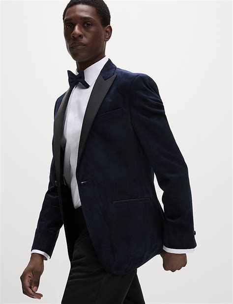 Buy Slim Fit Velvet Tuxedo Jacket at Marks & Spencer