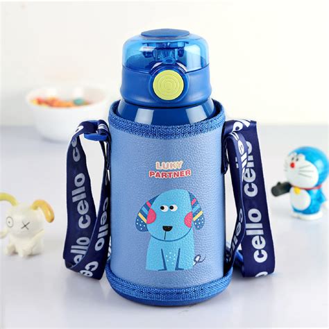 Cello Kinder Hot & Cold Stainless Steel Kids Water Bottle, 500ml, Blue ...