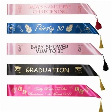 Sash Printing Service - White Satin Sash Custom Printing Service ...