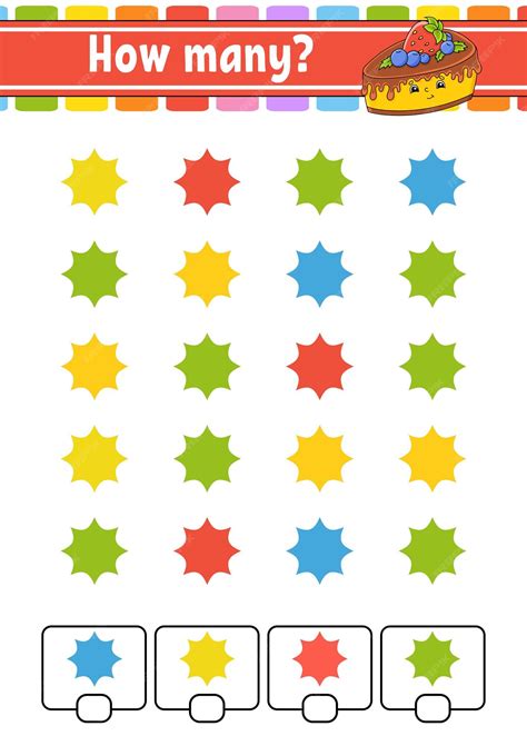 Counting game for children happy characters learning mathematics how ...