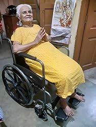 KosmoCare Dura Rexine Mag Wheel Regular Foldable Wheelchair with Safety ...