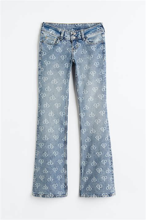 Flared Low Jeans - Light denim blue/Blackpink - Ladies | H&M IN