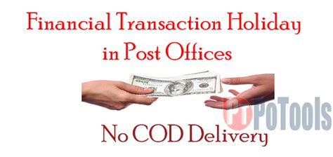 Important - No Financial Transactions Today 09.11.2016 in Post Offices