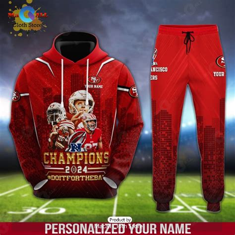 Custom Name San Francisco 49Ers Afc Champions 2024 Gifts Hoodie And Pants - Hearthtops Store