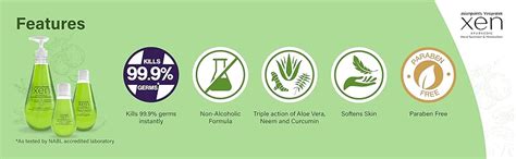 Asian Paints Viroprotek XEN Ayurvedic Hand Sanitizer Pack of 2 x 200 ml ...
