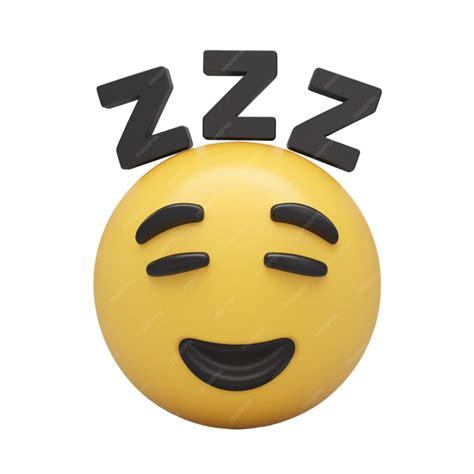 3d sleeping face emoji with zzz above the head isolated on white background | Premium AI ...