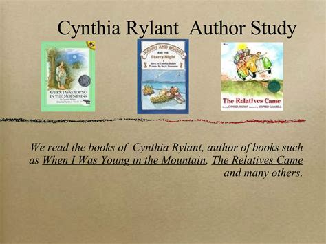 Cynthia Rylant Narratives | PPT