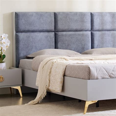 Buy Anri King Bed - Grey from Home Centre at just INR 49997.0