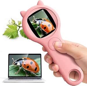 SANTALON Digital Pocket Microscope for Kids up to 400X | Portable ...