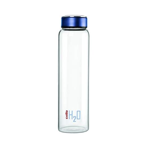 CELLO H2O Borosilicate Glass Water Bottle | Glass Fridge Bottle | Wide ...