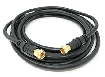 12 ft RG6 Coax Satellite / CATV Cable - Screw On F-Connector Type ...