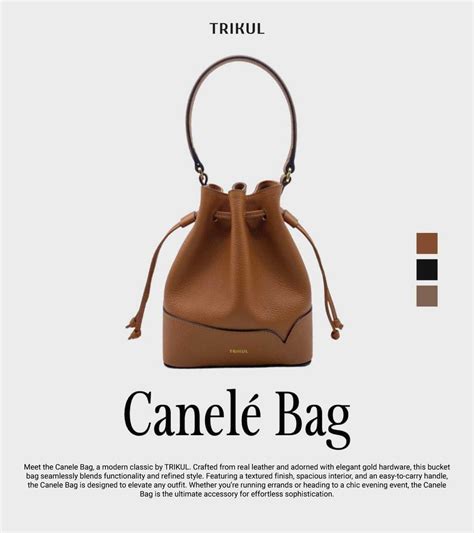 Canele Bag -กระเป๋าหนังแท้ (มีสายยาว) | LINE SHOPPING