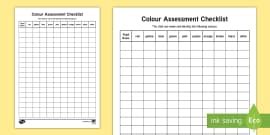 Days of the Week Assessment Checklist