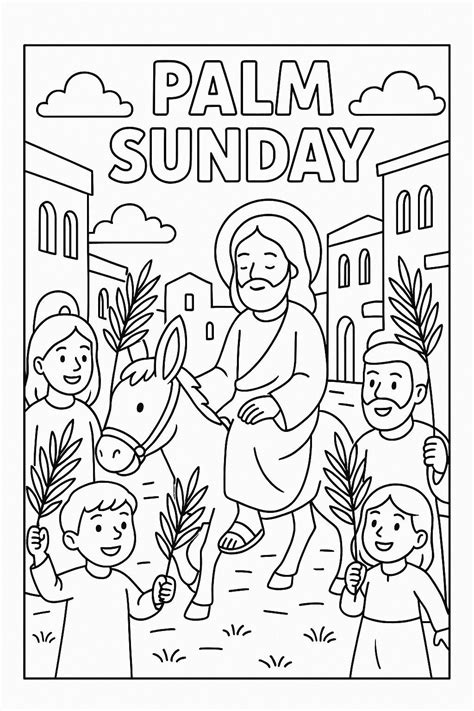 Free printable palm sunday coloring pages for kids – Artofit