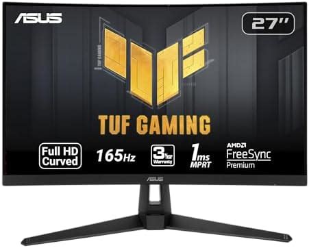 ASUS TUF Gaming VG27VH1B 27” Curved Monitor, 1080P Full HD, 165Hz ...
