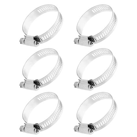 LifCratms 6Pcs Stainless Steel Hose Clamps 4 Inch, Adjustable 91-114mm ...