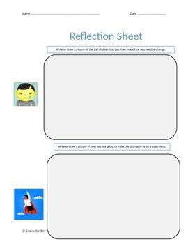 Image result for PBIS Behavior Reflection Sheet