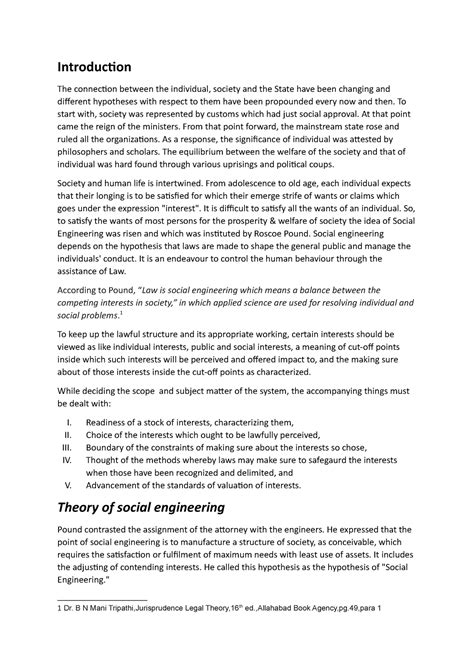 Rishang Singh, Roscoe Pound Theory - Introduction The connection ...