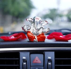 Neodrift Ganesh Idol for Car Dashboard (Real 24kt & 999 Silver Plated ...