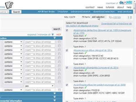 Image result for Bacdive Tutorial