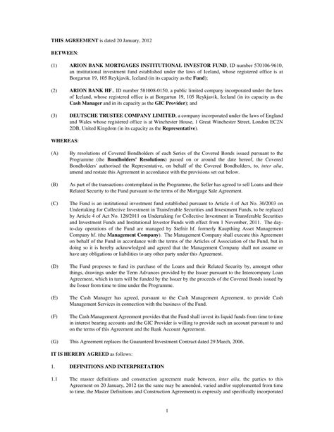 Free Printable Investment Contract Templates [PDF, Word] Simple Cash