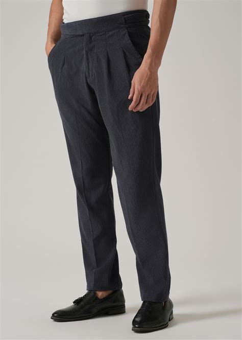 Dark Grey Corduroy Gurkha Pants