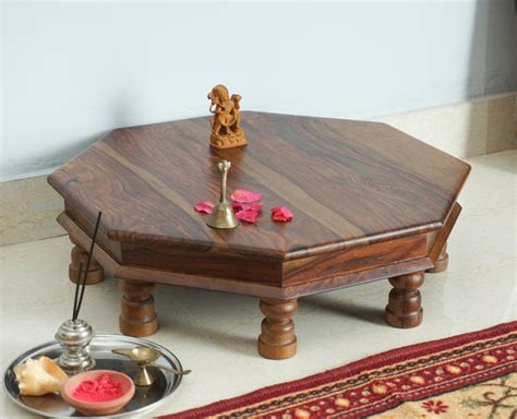 Buy Handcrafted Wooden Pooja Chowki for Home Worship