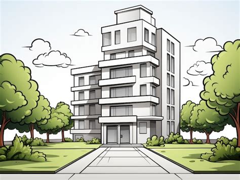 Building Drawing Cartoon 的图像结果