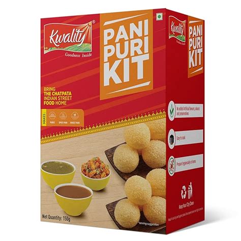 Kwality Pani Puri kit 43 pcs with 2 Different Flavours Sweet and Spicy ...