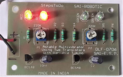 Buy SAI ROBOTIC ASTABLE MULTIVIBRATOR FLIP Flop Electronic Circuit ON ...