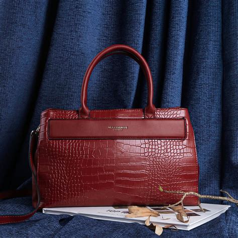 Buy Red Beetel Croc Handheld Bag Online - Accessorize India