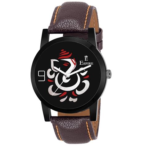 Espire Watches Analogue Black Dial Ganesh Wrist Watch for Men's {EW_032 ...