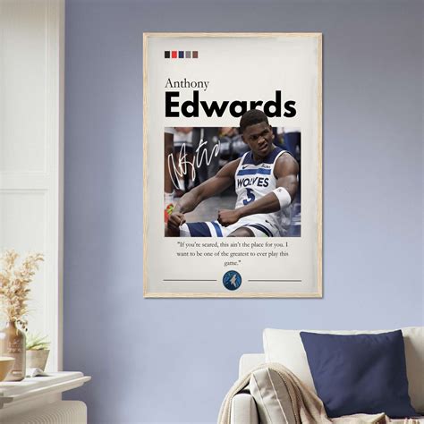 Anthony Edwards Poster, Sports Poster, Basketball Poster, Full-Size ...
