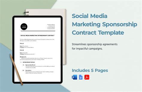 Free Social Media Contract Templates, Editable and Printable
