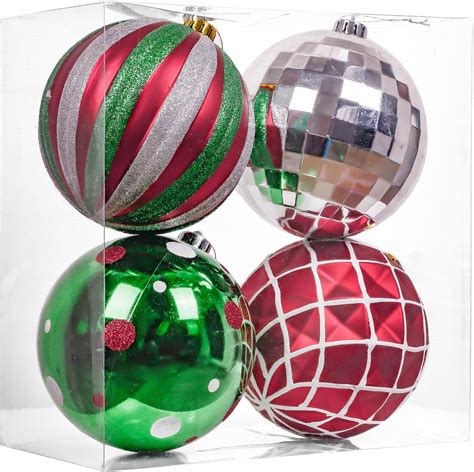Amazon.com: Roundfunny 8 Pcs Christmas Tree Ornaments 6 Inch, Large ...
