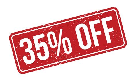 35 Percent Off Rubber Stamp. Red 35 Percent Off Rubber Grunge Stamp ...