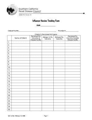 Flu Vaccine Log Sheet - Fill Online, Printable, Fillable, Blank | pdfFiller