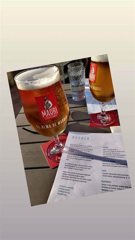 Menu at Escala Tapas Bar & Restaurant, Clevedon