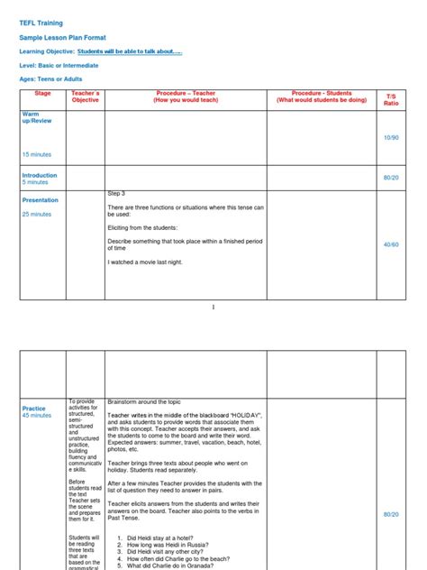 Module 2 Video Lesson Plan Examples TEFL 的图像结果